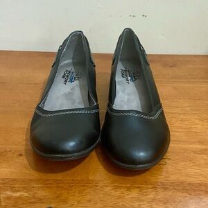 Life Stride Velocity Memory Foam, Black Leather Shoes-Loafer-Size 8.5